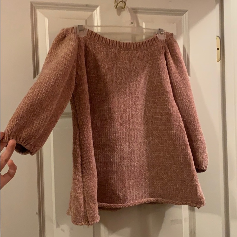 Chiffon Across the Shoulder Sweater